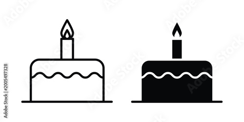 Fotografie Cake icon black and white