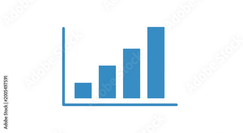 Free Download Blue bar chart, business graph, vector statistics, data analysis - GFXLoad