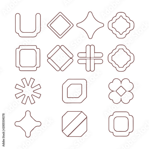 A professional collection of business and web design vector icons featuring essential computer signs and internet symbols in a cohesive element set