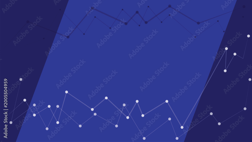 Fototapeta premium Abstract Blue Technology Background with Data Line Graph Visualization