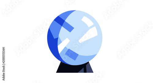 Foto Crystal ball on a stand for fortune telling and future vision