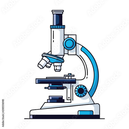 Professional laboratory microscope for scientific research and analysis.