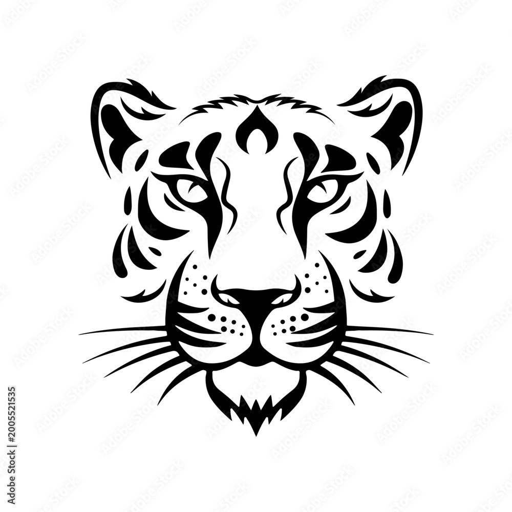Fototapeta premium Animal Head Tattoo Element
