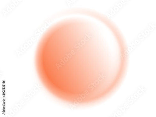 Fluid gradient circle background vector. Orange and white. Pastel color. Poster