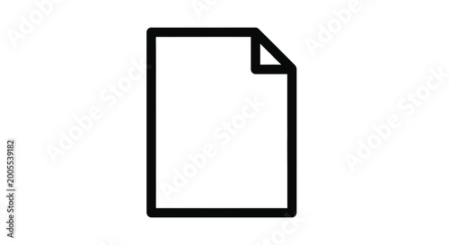 Free Download sheet of paper icon simple black line drawing on a white background high quality professional detailed modern elegant stylish clean crisp - GFXLoad