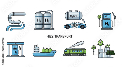 Hydrogen transport and infrastructure for sustainable energy solutions and clean power.