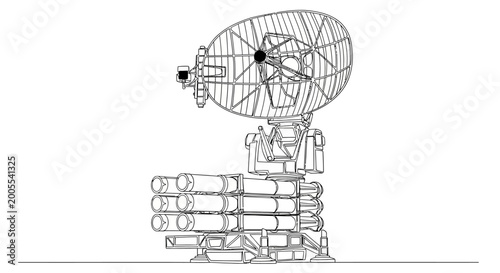 Foto Large Satellite Dish Antenna System.
