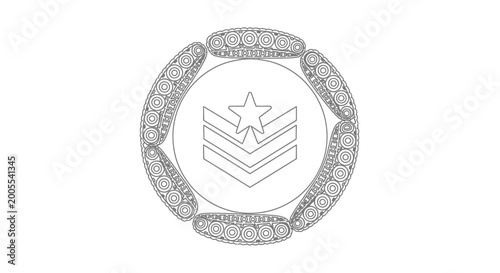 Photography Gray illustration of a medal.