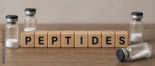 Peptides block with vials