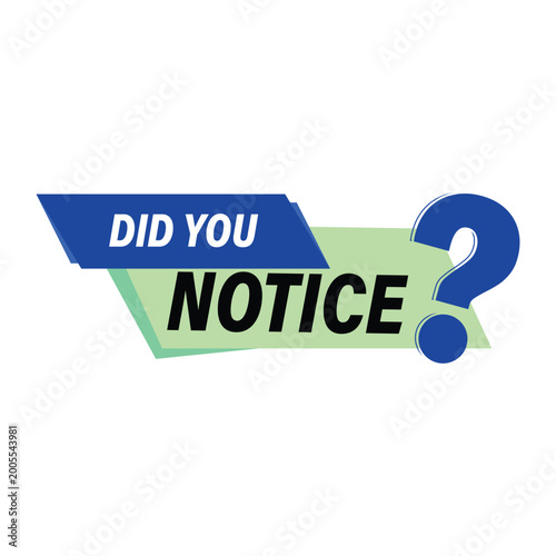 Quadro su tela Did You Notice Interactive Question Mark Social Media Call Action
