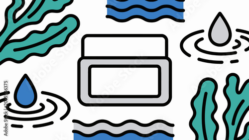Tableau sur toile A minimalist illustration depicting a single water drop creating ripples