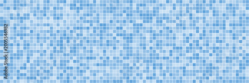Obraz na plátně Seamless pattern with a light blue ceramic tile mosaic in swimming pool