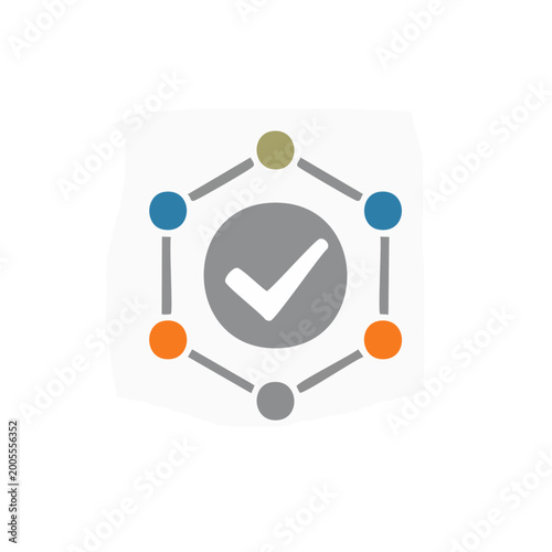 AI Decision Approval Icon, Artificial Intelligence Validation System, Automated Decision Check Vector