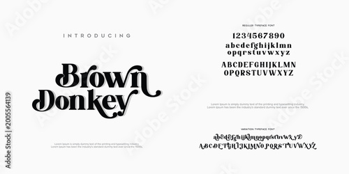 Fotografi Brown Donkey, Elegant luxury good damn abstract digital technology logo font alphabet