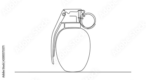 Foto Detailed drawing of a grenade.