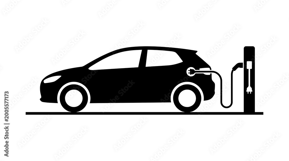 Fototapeta premium Black car icon vector illustration