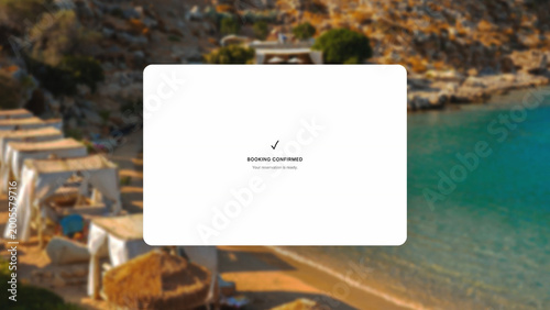 Fictional conceptual resort hotel booking interface.