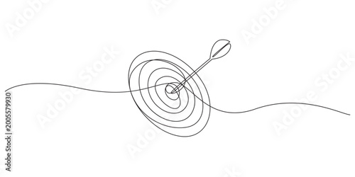 Continuous one line arrow art up drawing target direction down. Arrow one line finance business growth illustration outline 