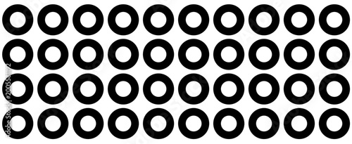 Cuadro en lienzo The background is a black, hollow circle-shaped dot pattern that repeats