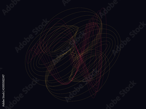 Tableau sur toile Harmonograph Pendulum Curve Mathematical Art Background