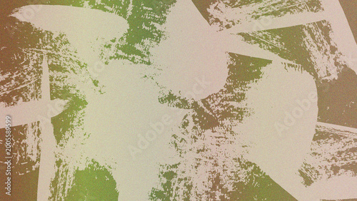 Abstract Green Brown Brush Texture Background Rustic Artistic Modern Wallpaper