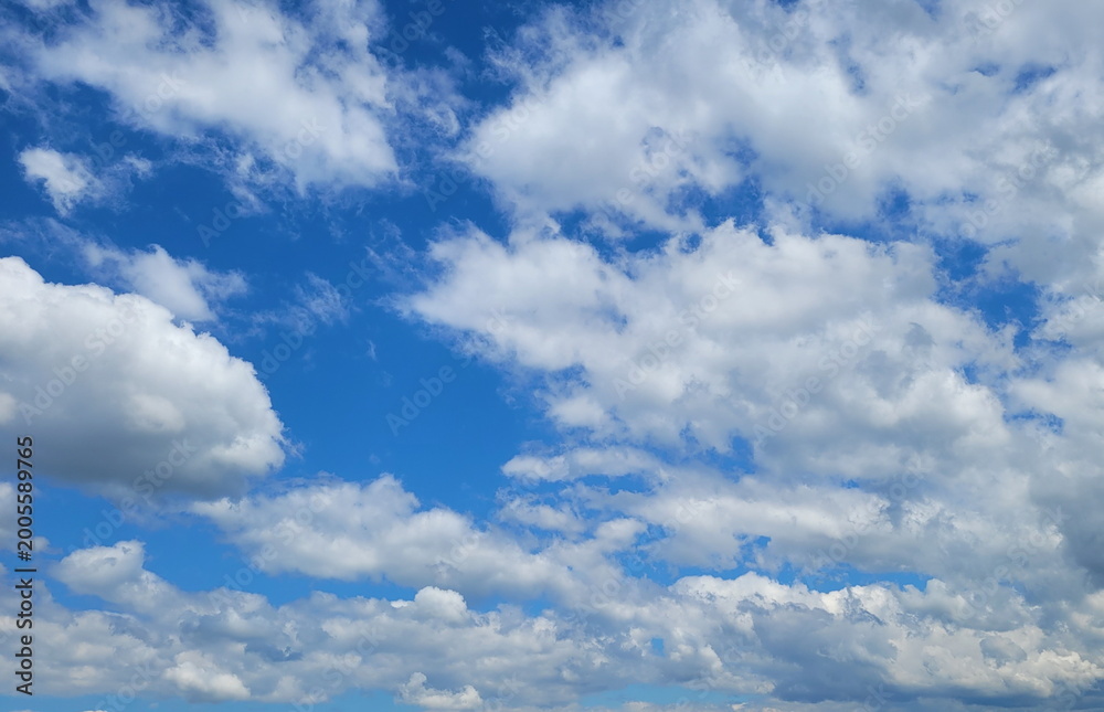 Fototapeta premium Blue sky with white clouds