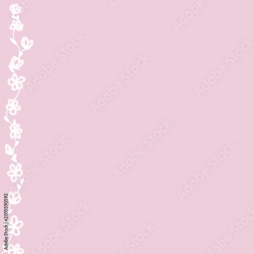 pink floral frame