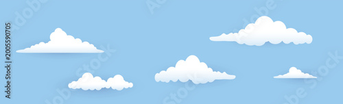 Sky and clouds background, cloudy vector illustration