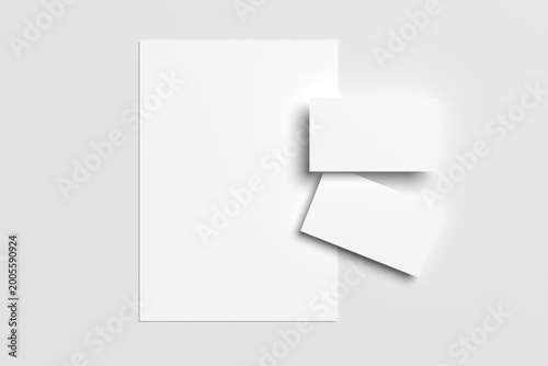 Blank Card Mockup Scene with Soft Lighting and Depth Effect