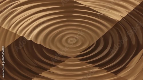 Abstract Swirling Brown and Beige Wood Grain Pattern with Ripples.