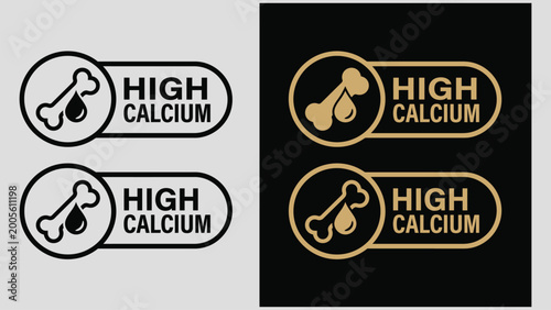 Fotografie Premium High calcium label vector design for packaging