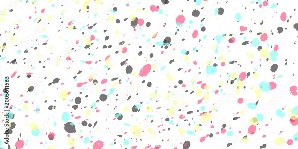Fototapeta premium Festive Multicolor Confetti Scatter on White Background Celebration. Colorful Confetti Falling Celebration Background, White Backdrop. Multi colored Circles Anniversary Vector White.