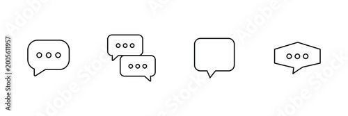 Chat Message Icons Collection – Communication Bubble Vector Set.eps10