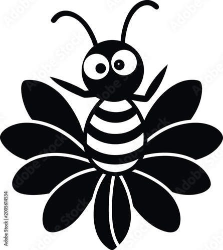 bee on white background
