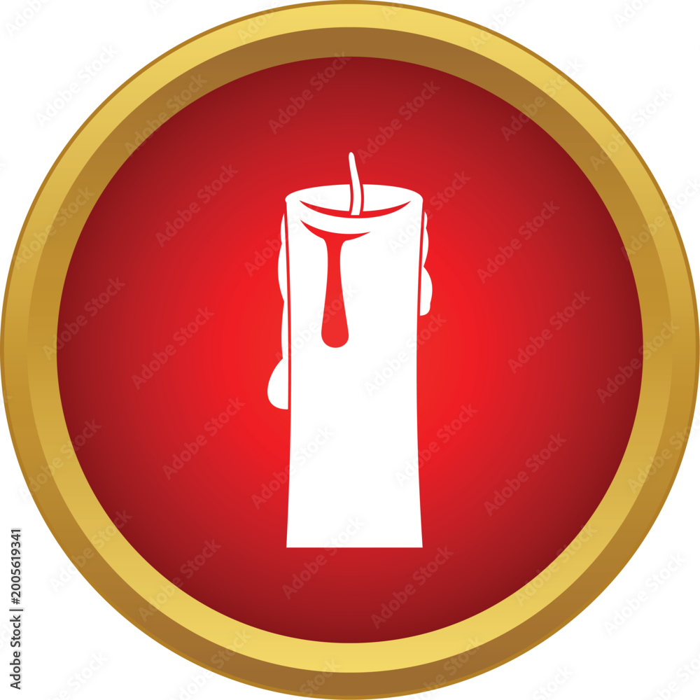 Obraz premium Candle icon representing spirituality, memory, and ritual lighting