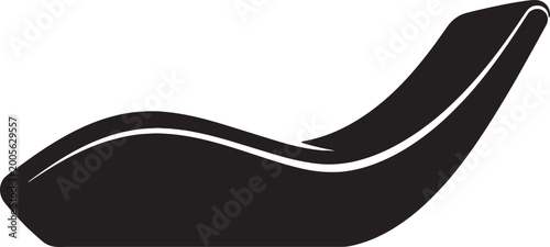 Fotografie Stylized black chaise lounge silhouette for relaxation and comfort