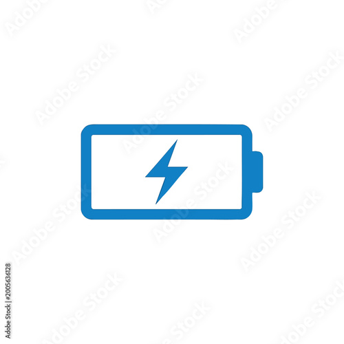 Free Download Blue battery charging icon with lightning bolt symbol. - GFXLoad