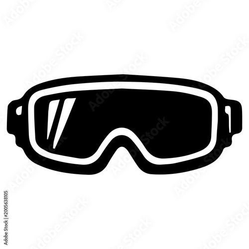 Εκτύπωση καμβά Ppe safety goggles icon isolated on transparent background svg png