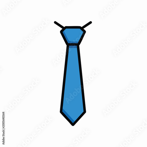 Free Download Minimalist Blue Necktie Vector Illustration Icon. - GFXLoad