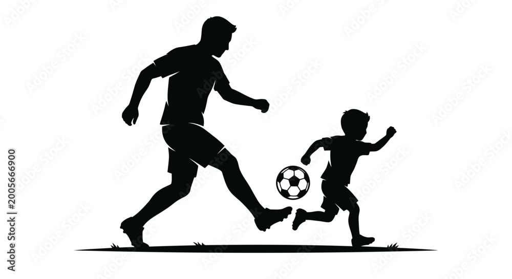 Fototapeta premium design soccer icon graphic black football sport element silhouette