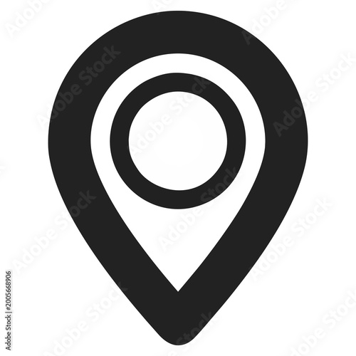 Free Download Location pin icon. Minimal map marker vector for navigation apps. Geotag pointer marking place and position symbol. Clean destination point sign pictogram concept - GFXLoad