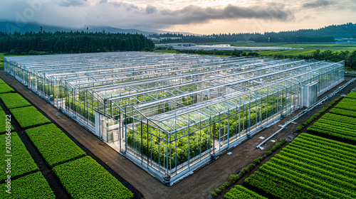 Large Scale Modern Greenhouse Farm – Sustainable Agriculture and Controlled Environment Farming