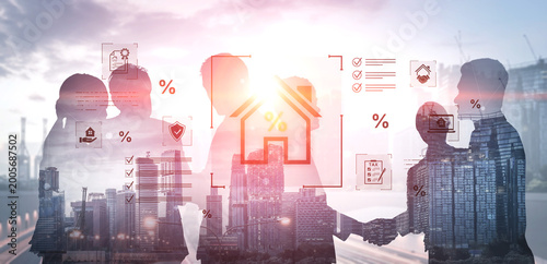 Slika na platnu The process of home ownership in the real estate market