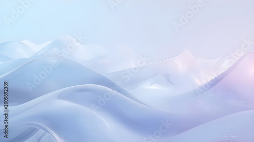 Generative AI- abstract background with blue waves