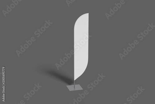 Minimalist Flag Banner Mockup in Industrial Style