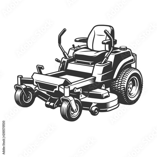 Zero Turn Lawn Mower Lawn Care silhouette illustration 