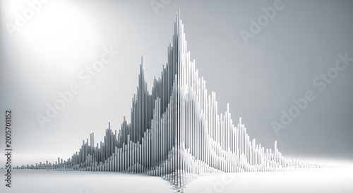 Abstract 3D bar chart representing data growth and business success with business statistics analysis marketing performance abstract corporate investment financial planning strategy