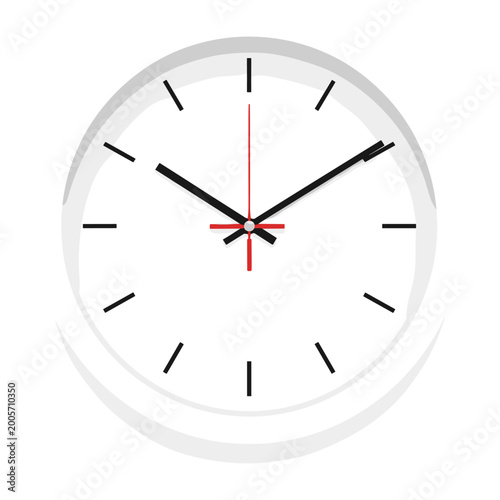Free Download Minimalist analog clock showing time with pink hands on simple background - GFXLoad