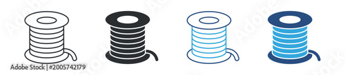 Φωτογραφία Wire spool icon set