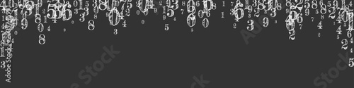 School math notebook cover. White chalk numbers